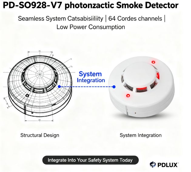 Smart Fire Safety by PDLUX: PD-SO928-V7 е ослободен фотоелектричен детектор за чад